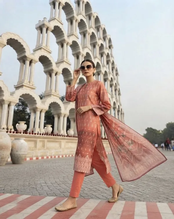 Women_Printed_Chanderi_Cotton_Regular_Kurta_with_Trousers_&_Dupatta