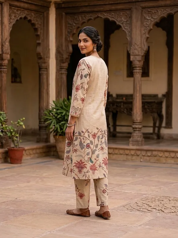 Women_Printed_Ethnic_Motifs_V-Neck_Kurta_with_Matching_Trousers