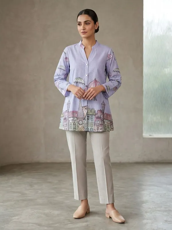 Women_Printed_Kota_Doria_Mandarin_Collar_Straight_Tunic