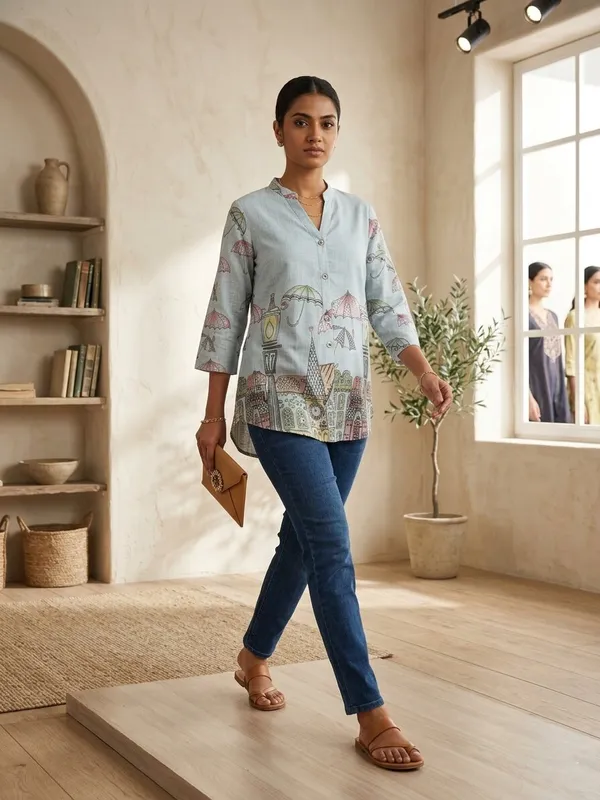 Women_Printed_Mandarin_Collar_Regular_Fit_Tunic