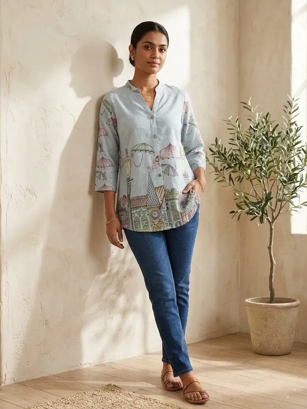 Women_Printed_Mandarin_Collar_Regular_Fit_Tunic