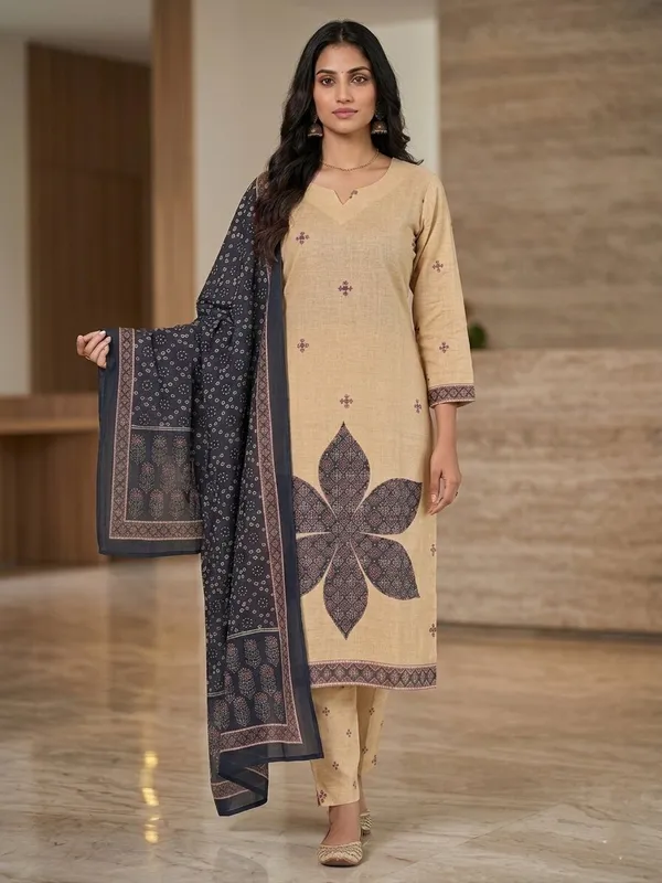 Women_Printed_Pure_Cotton_Blend_Kurta_with_Matching_Palazzos_&_Dupatta