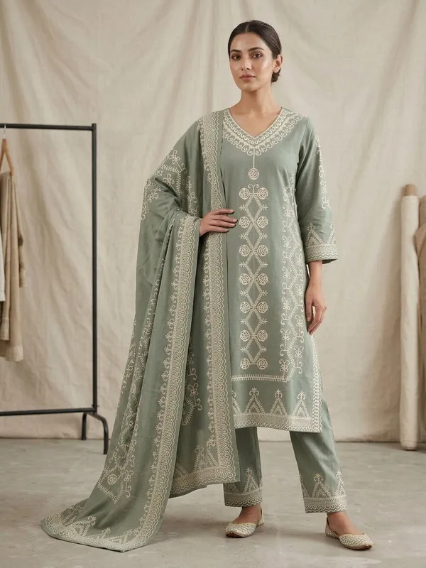 Women_Printed_Pure_Handloom_Flex_Kurta_with_Trousers_&_Dupatta_Set