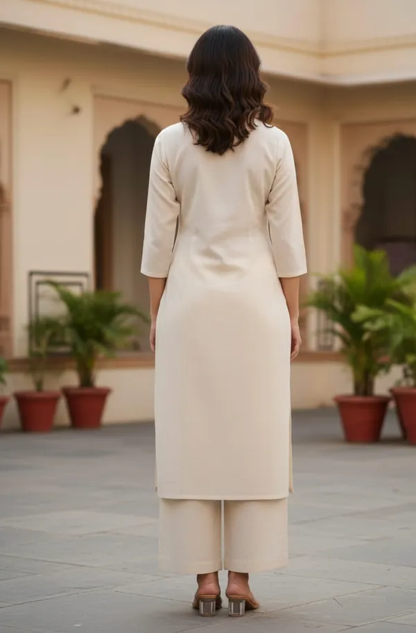 Women_Solid_Cotton_Long_Kurta_With_Matching_Trousers_Co-Ord_Set