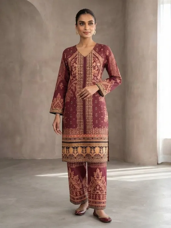 Women_Wine_Ethnic_Shimmer_Digital_Printed_Top_&_Palazzos_Co-Ord_Set