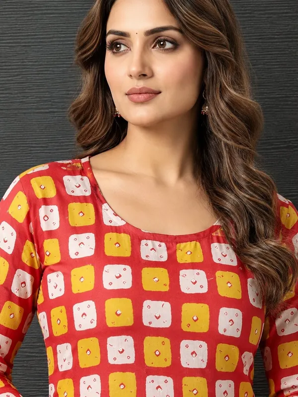Women’s_Bandhani_Printed_Regular_Kurta_Set_with_Matching_Trouser_and_Dupatta
