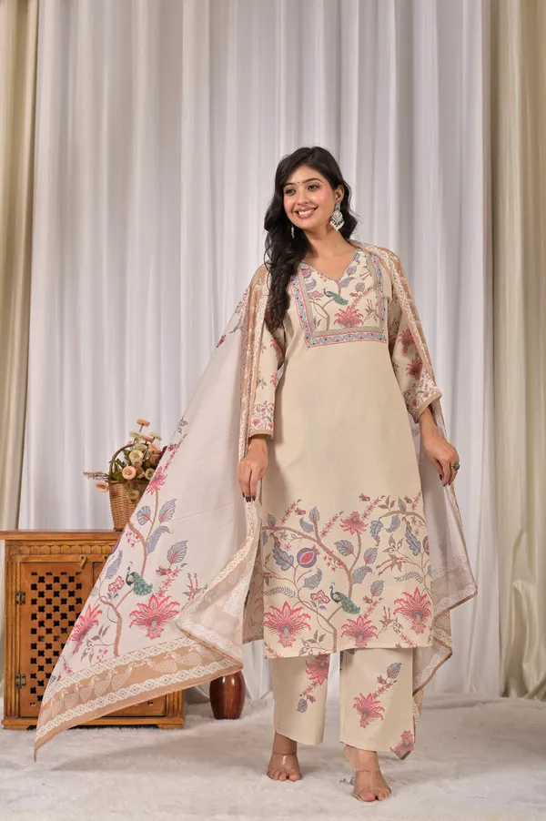 Women_Ethnic_Motifs_Printed_Straight_Thread_Work_Kurta_with_Trousers_&_Dupatta