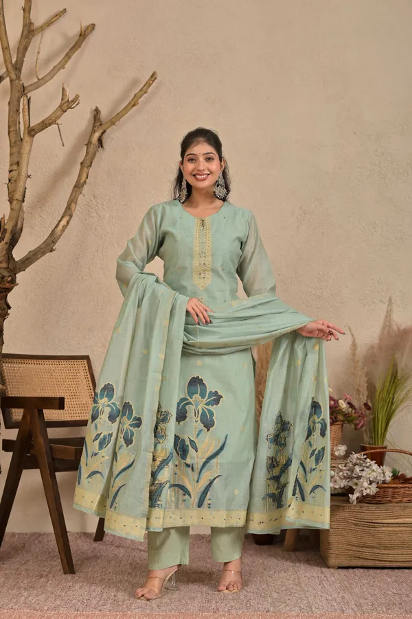Women_Floral_Printed_Kurta_Set_with_Mirror_Hand_Work,_Palazzo_&_Dupatta
