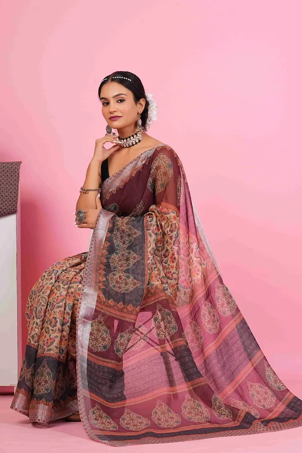 Women_Floral_Kantha_Print_Linen_Saree_with_Blouse_Piece