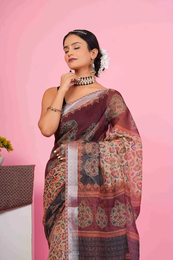 Women_Floral_Kantha_Print_Linen_Saree_with_Blouse_Piece
