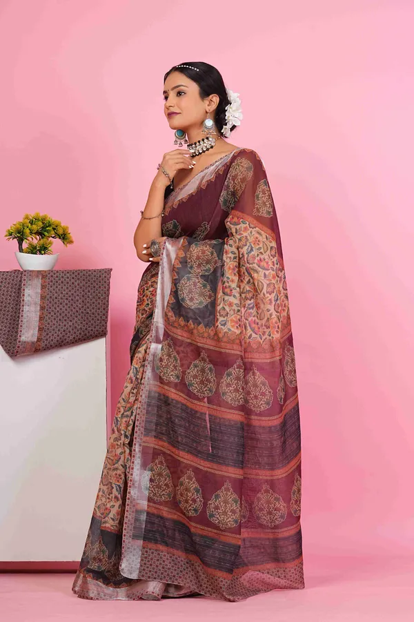 Women_Floral_Kantha_Print_Linen_Saree_with_Blouse_Piece