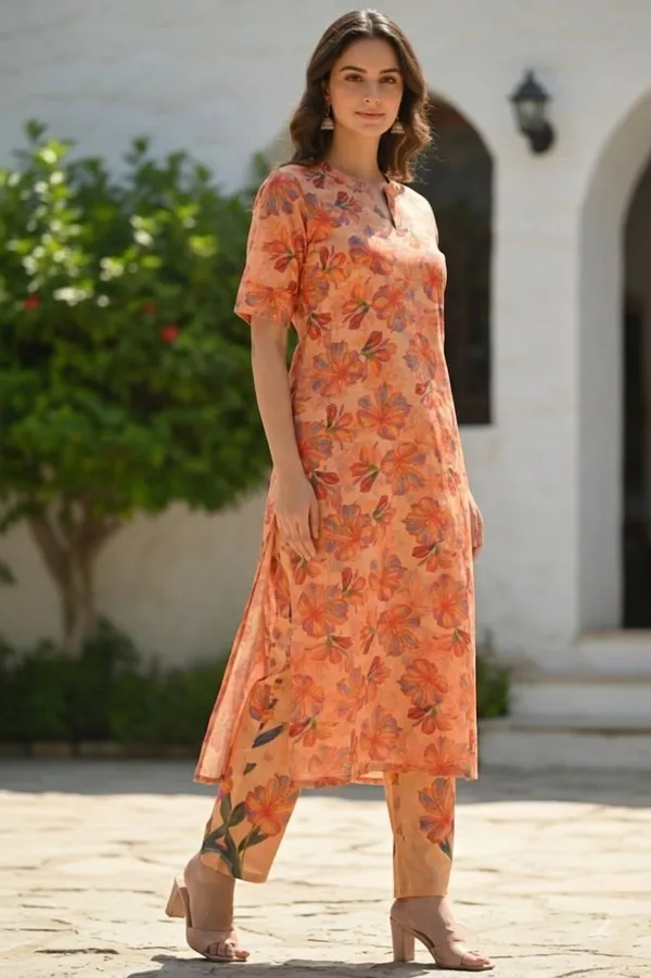 Women_Casual_Floral_Printed_Co-ord_Set_with_Loop-Detail_Kurta_&_Matching_Trousers