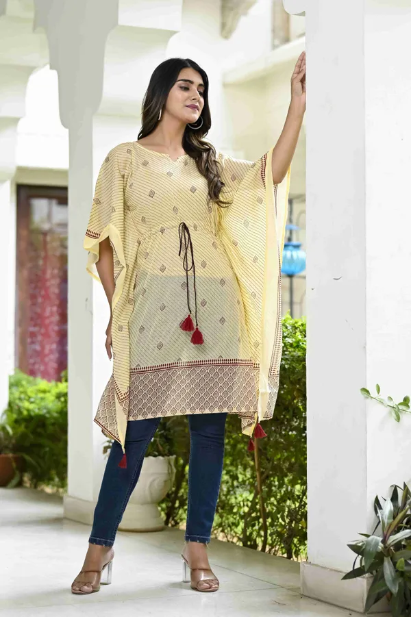 Printed_Flared_Sleeves_Kaftan_Style_Crepe_Longline_Top_for_Women