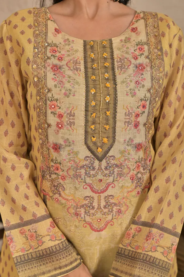 Women_Ethnic_Motifs_Printed_Regular_Pure_Shimmer_Kurta_with_Trousers_&_With_Dupatta