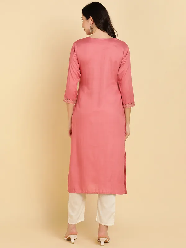 Pink_Rayon_Kurta_For_Women