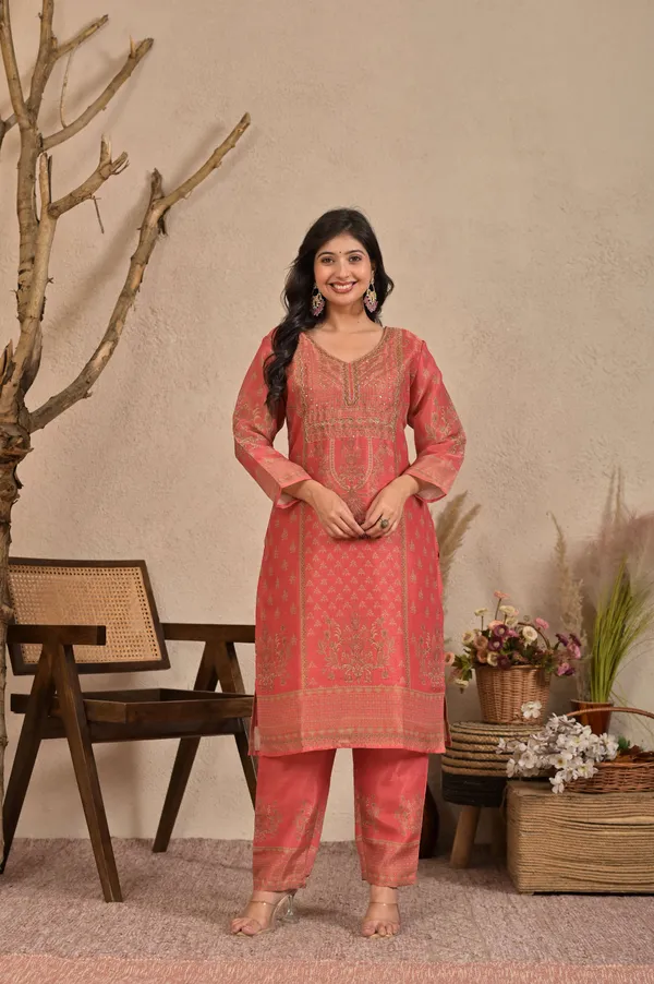 Women_Regular_Fit_Ethnic_Motifs_Pure_Shimmer_Kurta,_Trousers_&_Dupatta_Set