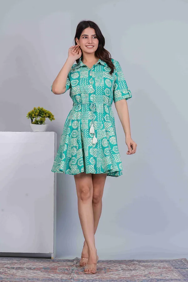 Ethnic_Motifs_Printed_A-Line_Fit_and_Flare_Belted_Dress_For_Women