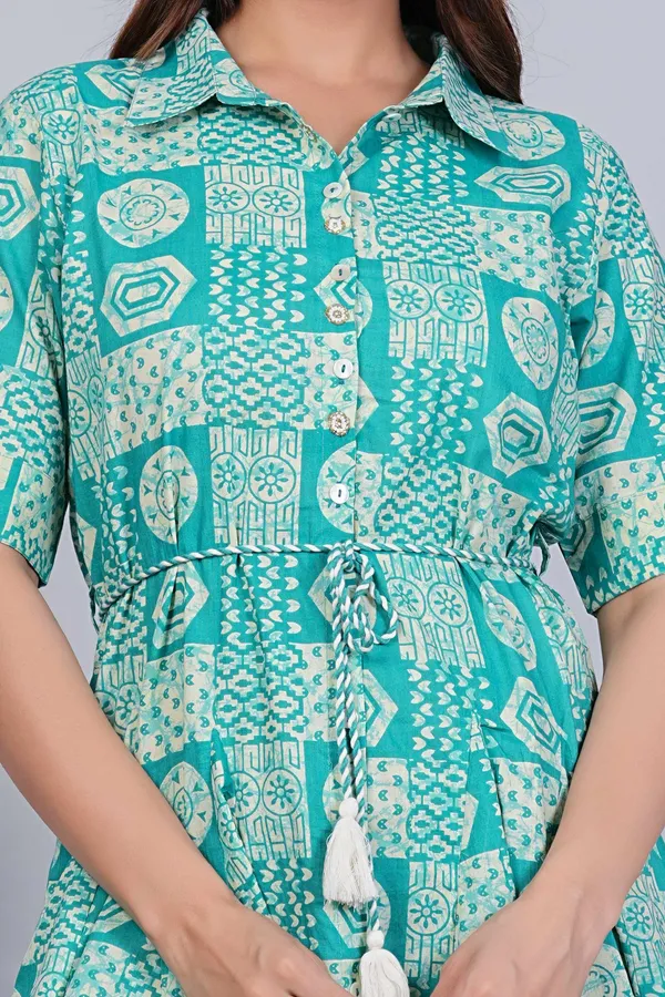 Ethnic_Motifs_Printed_A-Line_Fit_and_Flare_Belted_Dress_For_Women