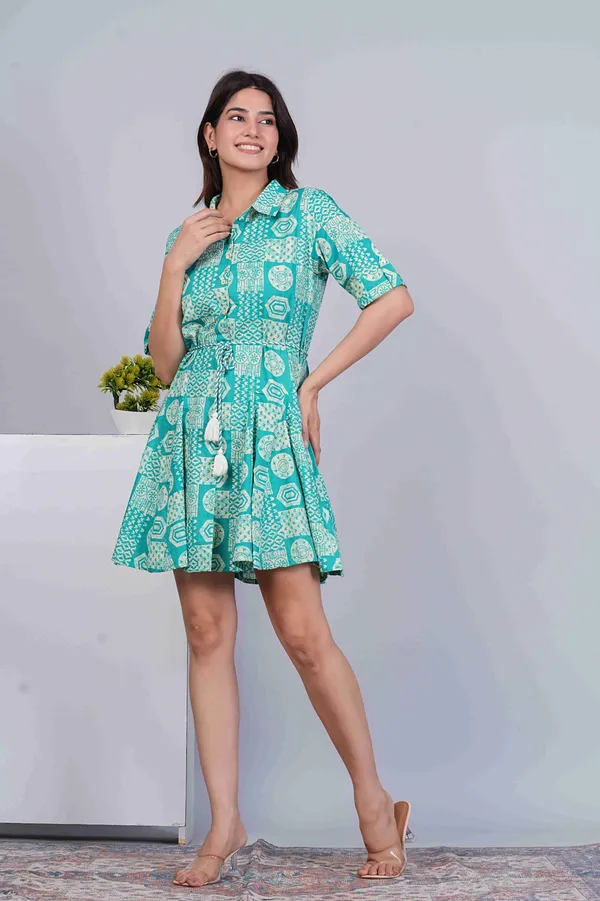 Ethnic_Motifs_Printed_A-Line_Fit_and_Flare_Belted_Dress_For_Women