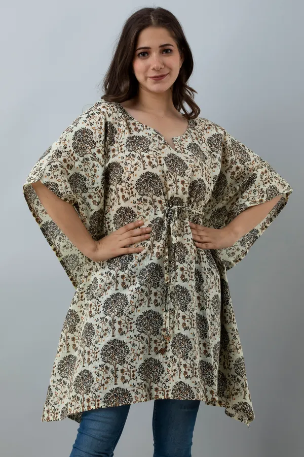 Women_Floral_Printed_Kaftan-Style_Longline_Top