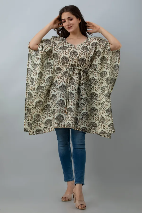 Women_Floral_Printed_Kaftan-Style_Longline_Top