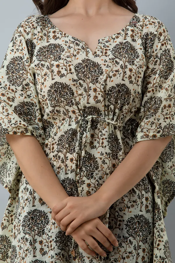 Women_Floral_Printed_Kaftan-Style_Longline_Top