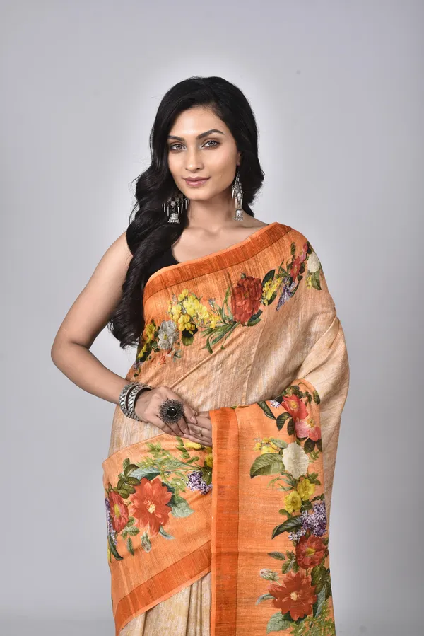 Orange___Digital_Print_Silk_Saree_For_Women