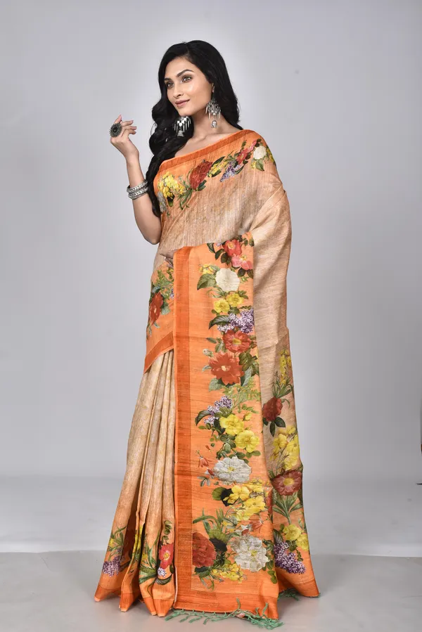 Orange___Digital_Print_Silk_Saree_For_Women