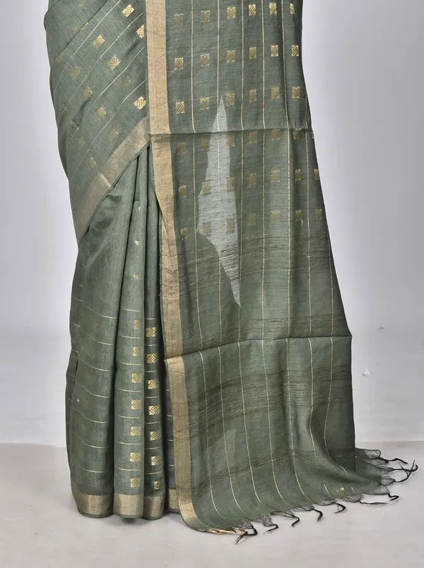 Greem_Woven_Silk_Saree_For_Women