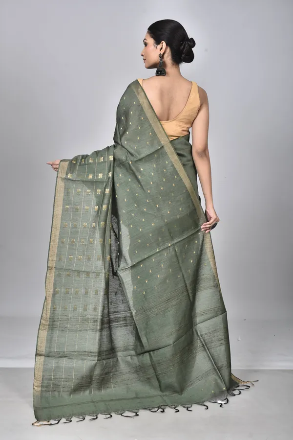 Greem_Woven_Silk_Saree_For_Women