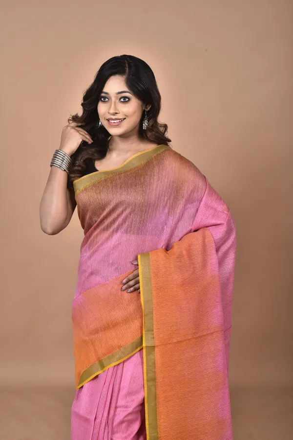 Pink__Tassar_Matka_Woven_Saree_with_Hand_Screen_Print
