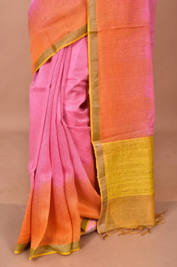 Pink__Tassar_Matka_Woven_Saree_with_Hand_Screen_Print