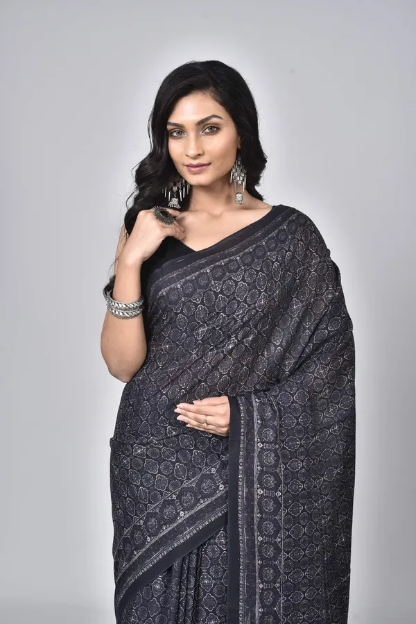 Black___Digital_Print_Cotton_Saree_For_Women