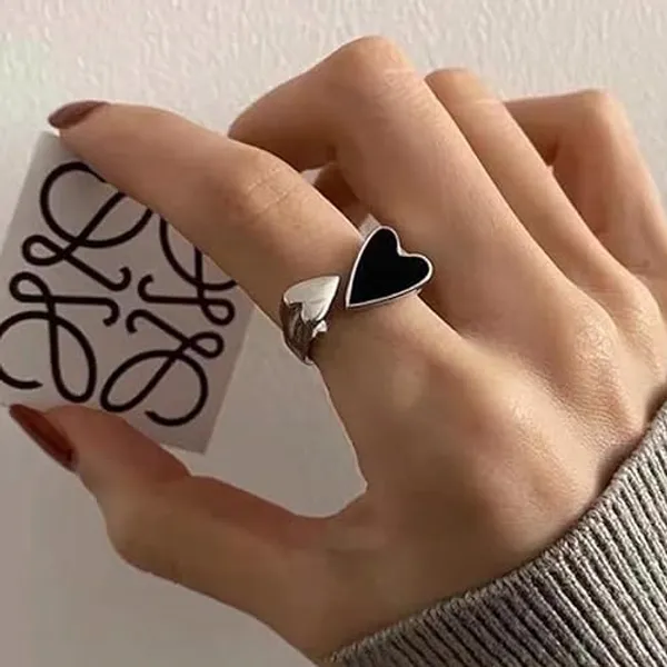 Silver_And_Black_Premium_Rings_Alloy_For_Women