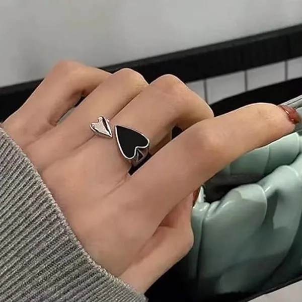 Silver_And_Black_Premium_Rings_Alloy_For_Women