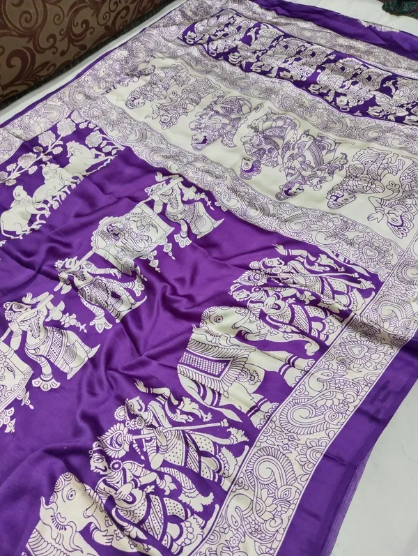 KALAMKARI_PURPLE_AND_WHITE_SAREE