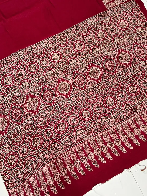 MAROON_COLOR_AJRAKH_SAREE