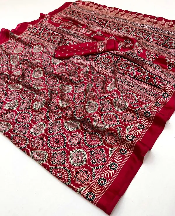 MAROON_COLOR_AJRAKH_SAREE