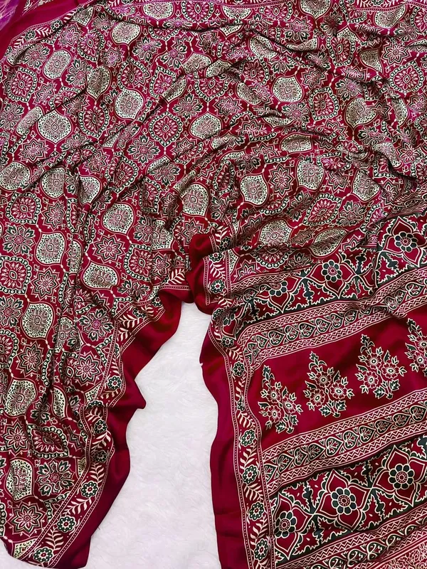 MAROON_COLOR_AJRAKH_SAREE