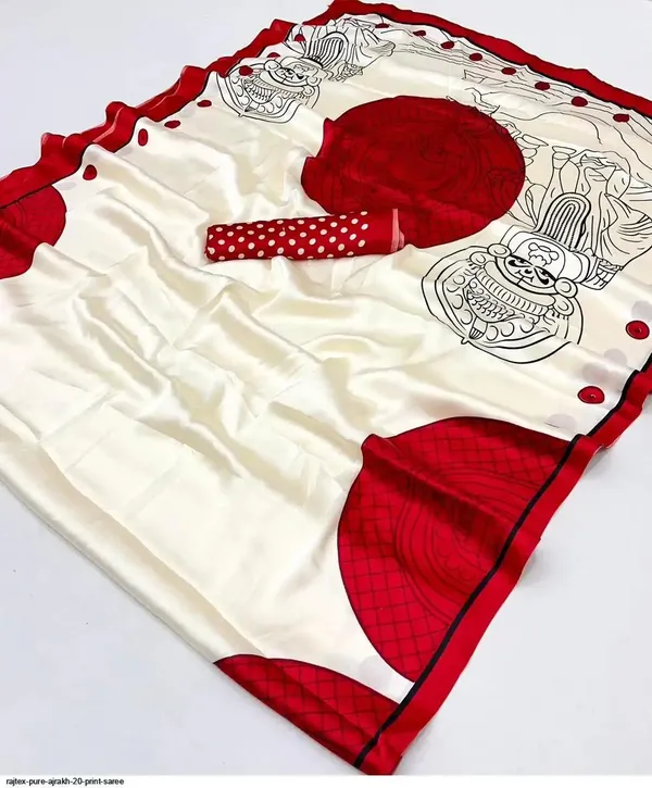 OFFWHITE_AND_RED_KALAMKARI_SAREE