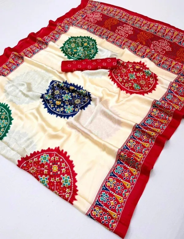 OFFWHITE_RED_KASUMBO_SAREE