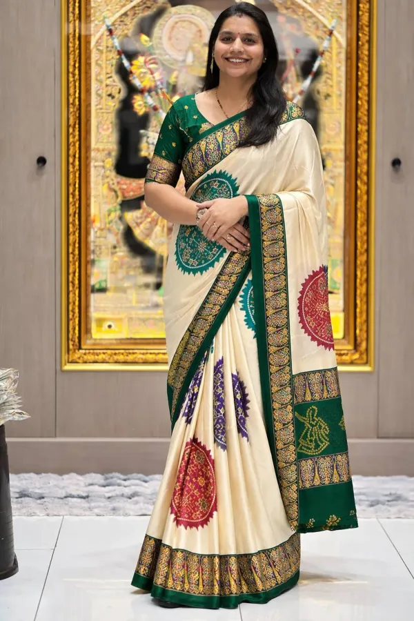 OFFWHITW_AND_GREEN_KASUMBO_SAREE