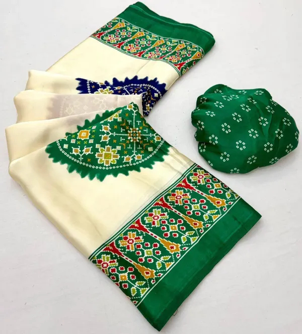 OFFWHITW_AND_GREEN_KASUMBO_SAREE