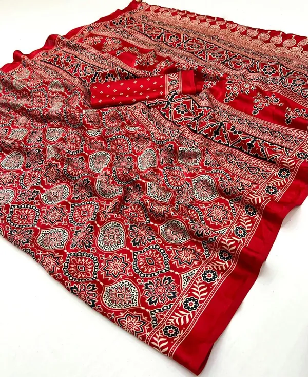 RED_COLOR_AJRAKH_SAREE