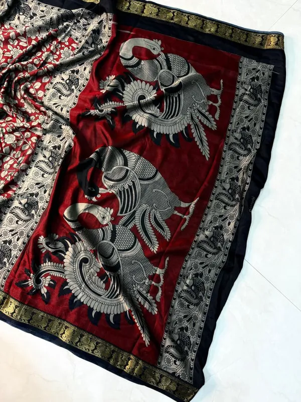 Red_Maheshvari_Peacock_Dynasty__Silk_Saree