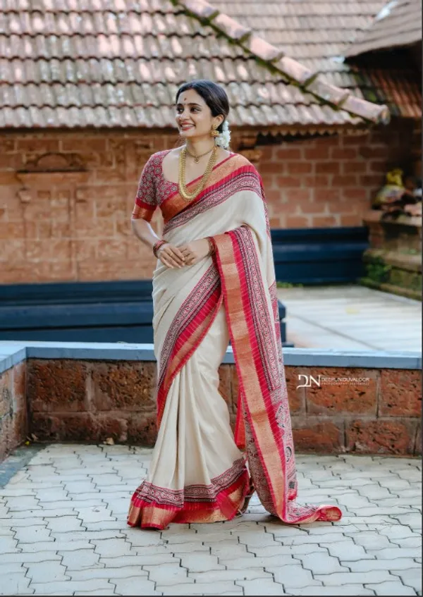Traditional_Cream_&_Maroon_Saree_with_Golden_Weaving_–_Minimal_Border_Elegance
