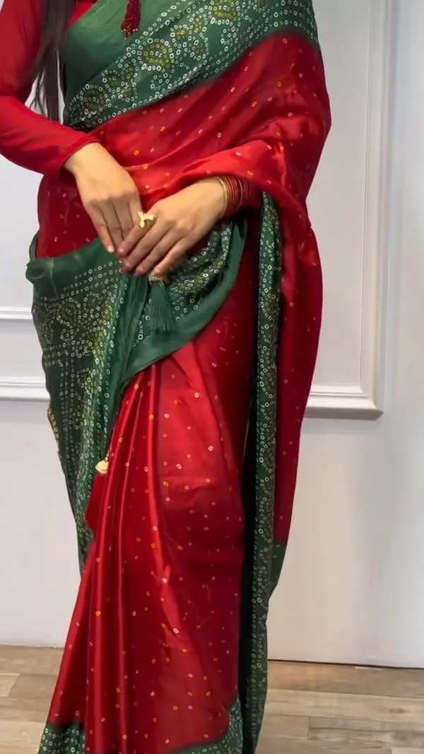 Red_&_Green_Bandhani_Saree_–_Festive_Rajasthani_Elegance