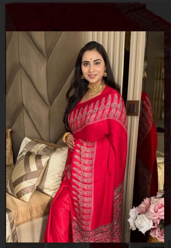 AJRAKH_BLOCK_PRINT_CHERRY_RED_COLOUR_SAREE