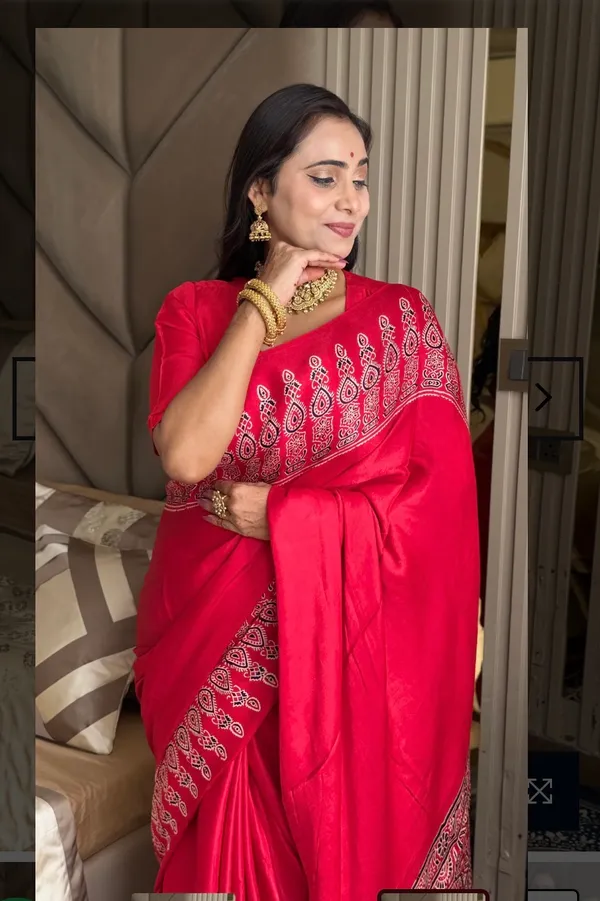 AJRAKH_BLOCK_PRINT_CHERRY_RED_COLOUR_SAREE
