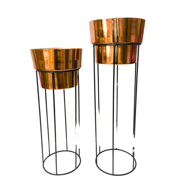 Luxury_Copper_painted_Metal_Planter_Stand_Set_of_2_(21_Inch_&_25_Inch)__Tall_Floor_Planters_for_Home_Balcony_Decor
